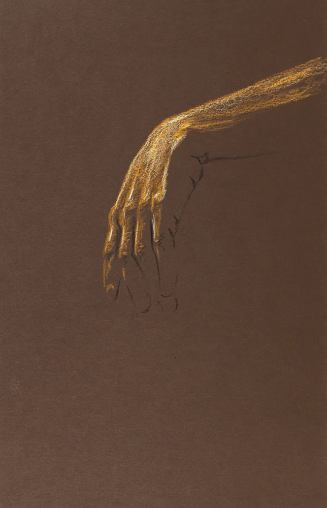Figure drawing, side view by Riley Adamson