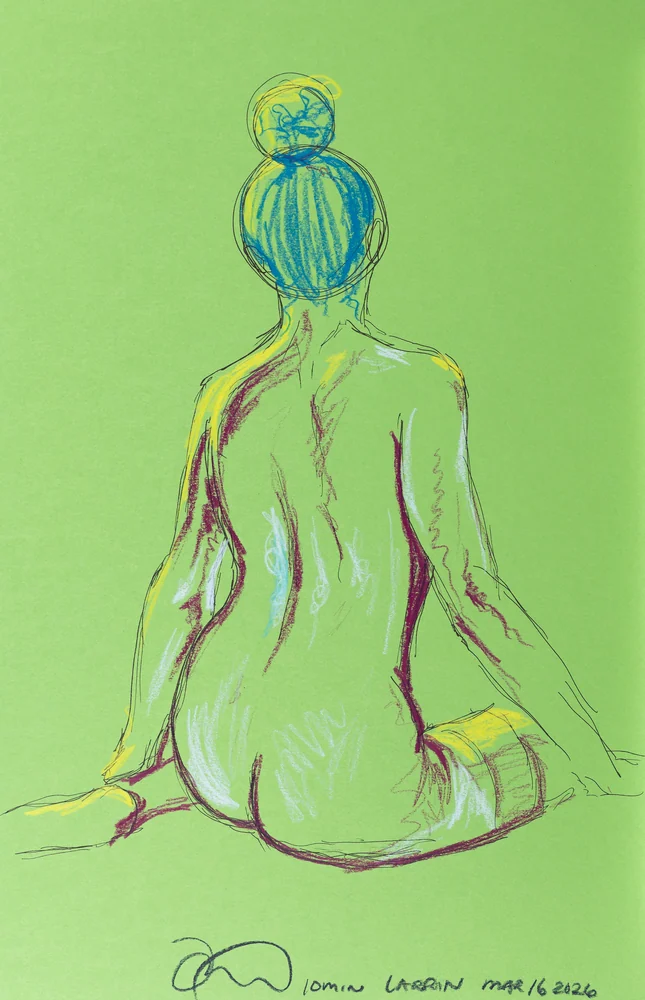 Seated figure, back view by Riley Adamson