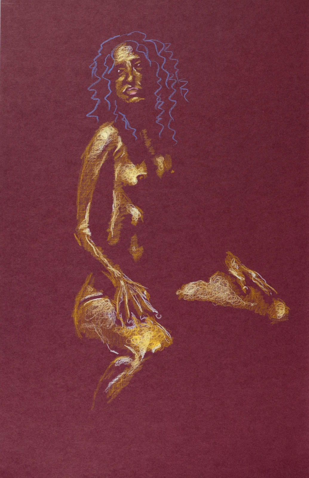 Seated figure, front view by Riley Adamson