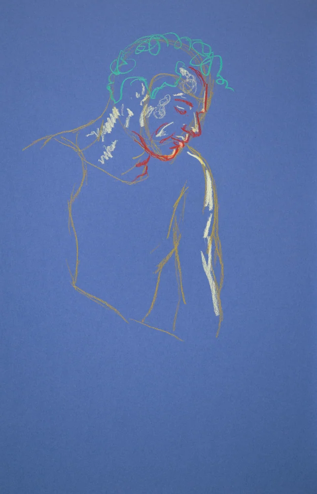 Seated figure, side view by Riley Adamson