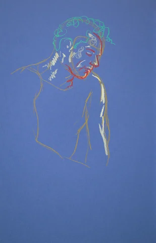 Seated figure, side view by Riley Adamson