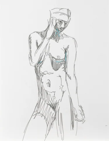 Standing figure, front view by Riley Adamson