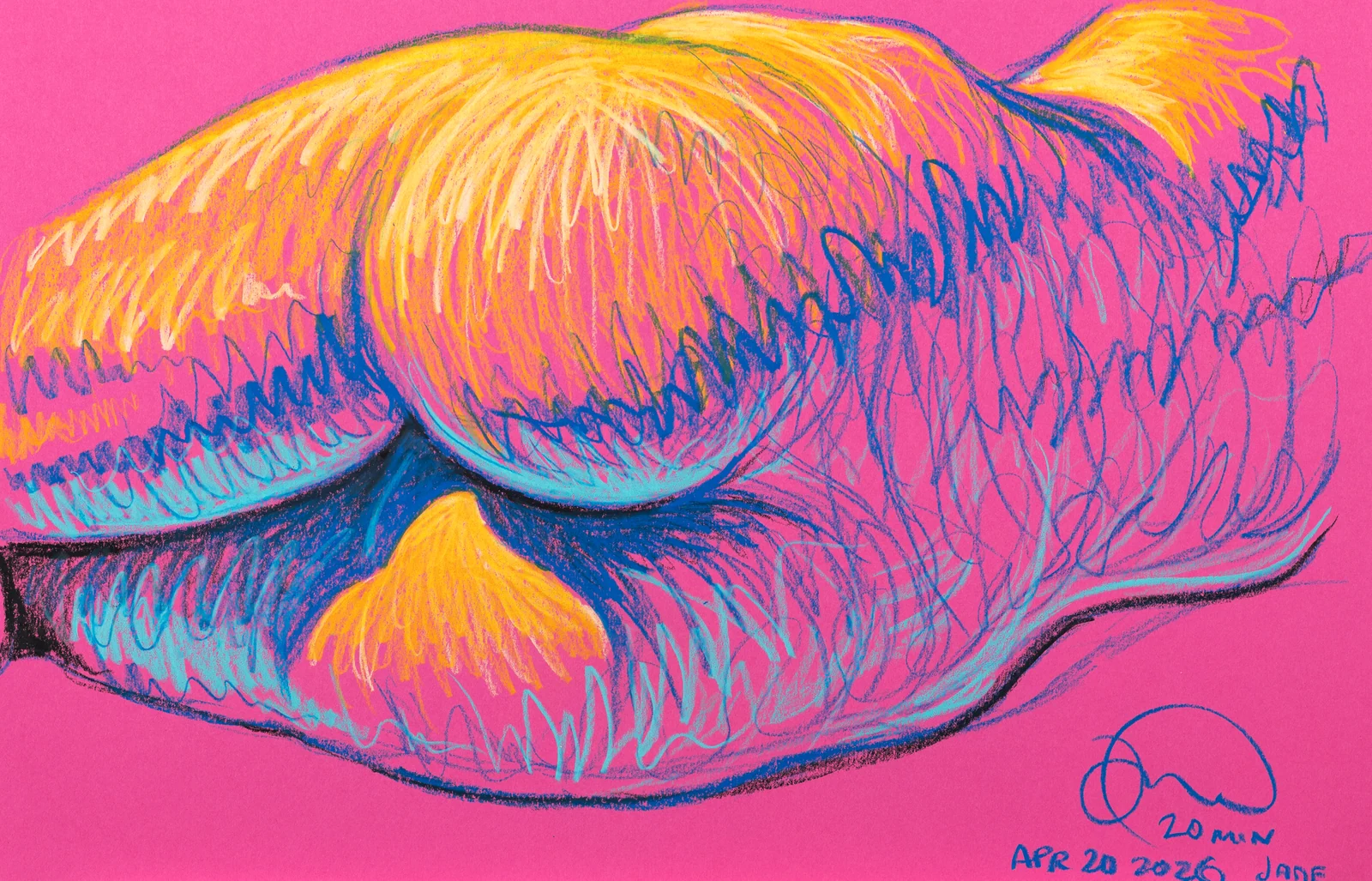 Lying-side figure, back view by Riley Adamson