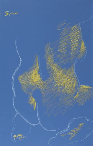Figure drawing, back view by Riley Adamson