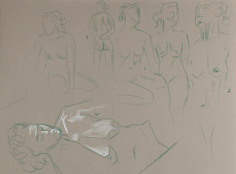 Gesture sheet, 7 poses