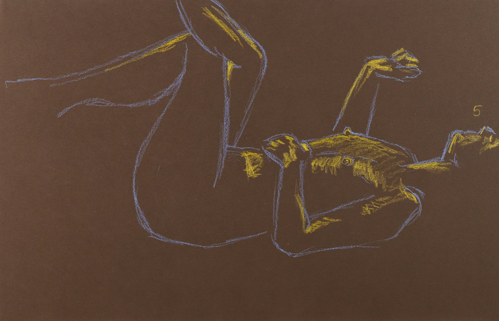 Figure drawing, side view by Riley Adamson
