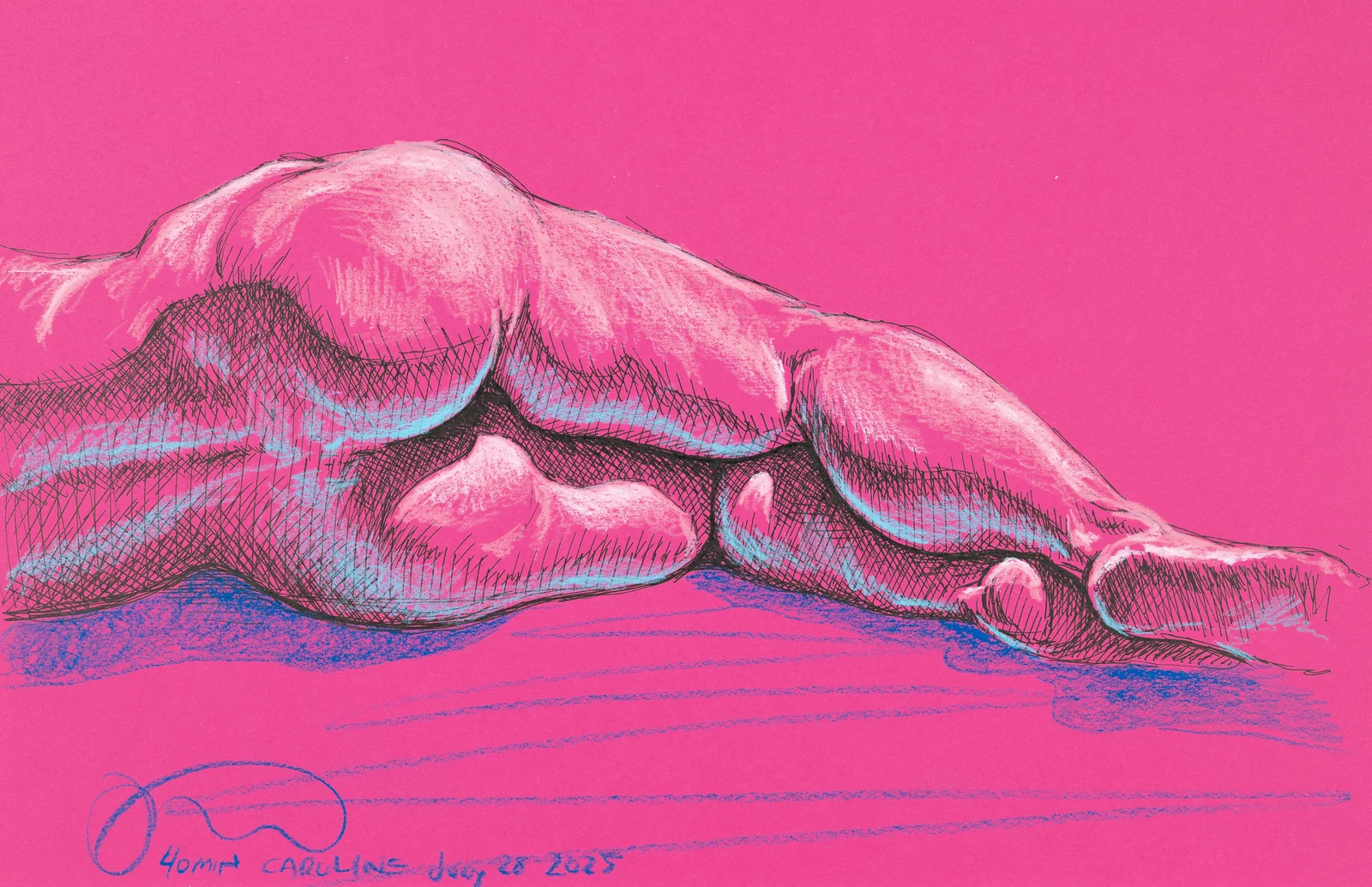 Lying-side figure, back view by Riley Adamson