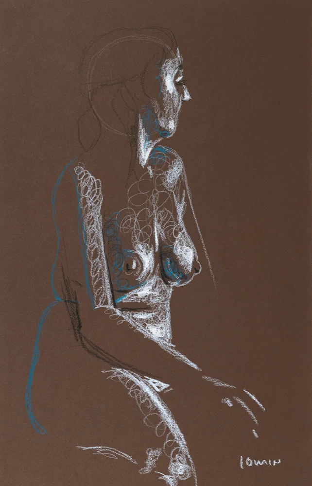 Seated figure, side view by Riley Adamson