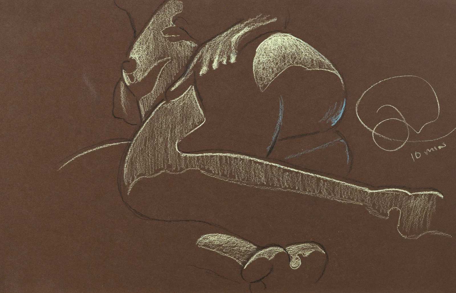 Figure drawing, from-below view by Riley Adamson