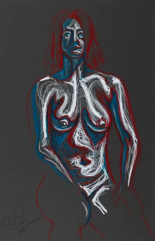 Seated figure, front view