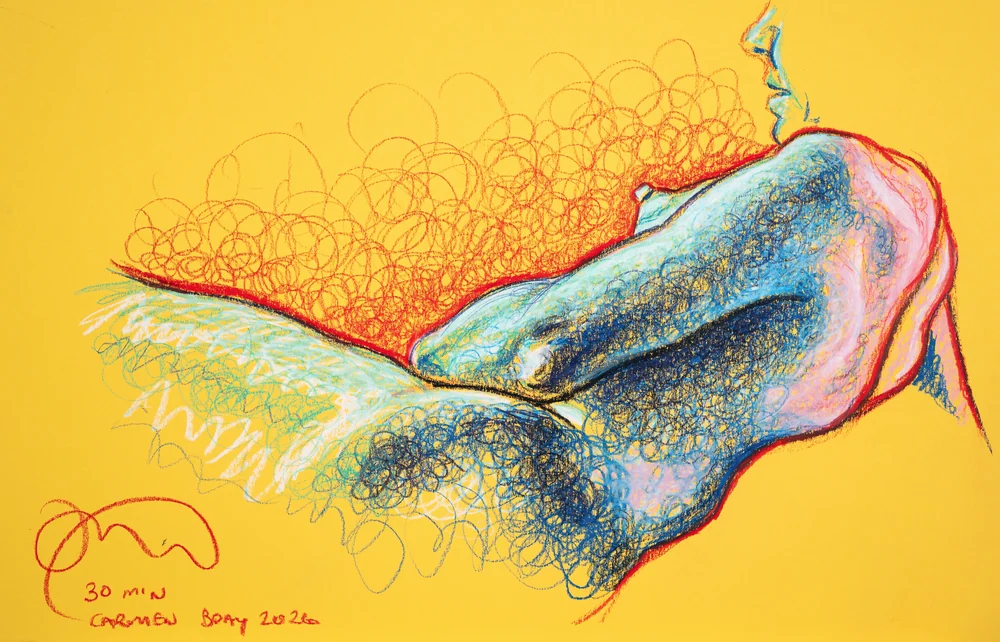 Lying-supine figure by Riley Adamson