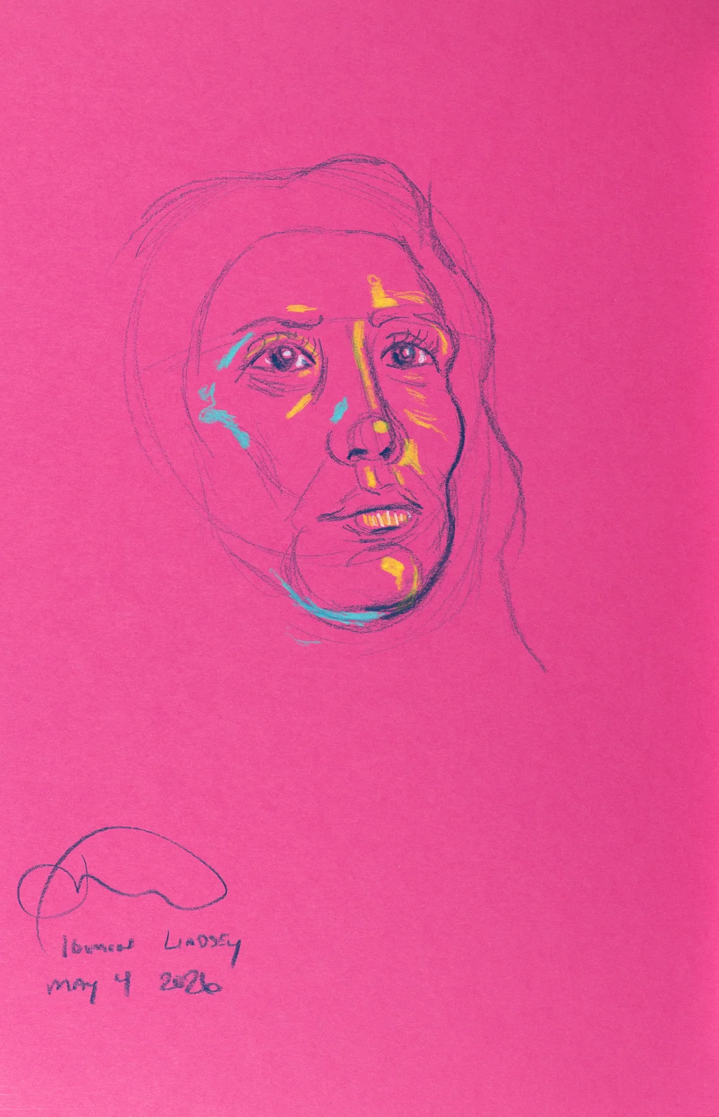 Seated figure, front view by Riley Adamson