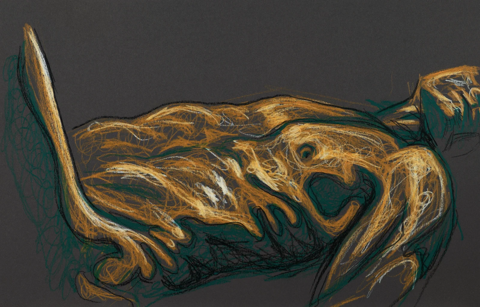 Lying-supine figure, side view by Riley Adamson