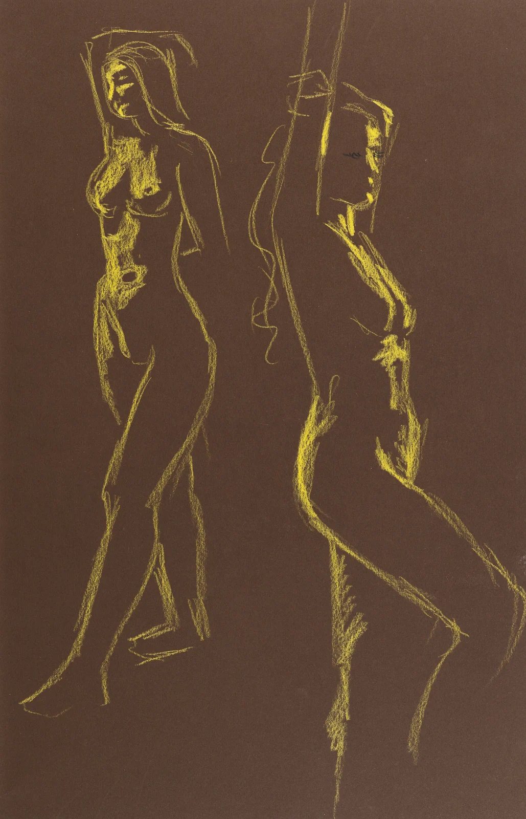 Gesture sheet, 2 poses by Riley Adamson