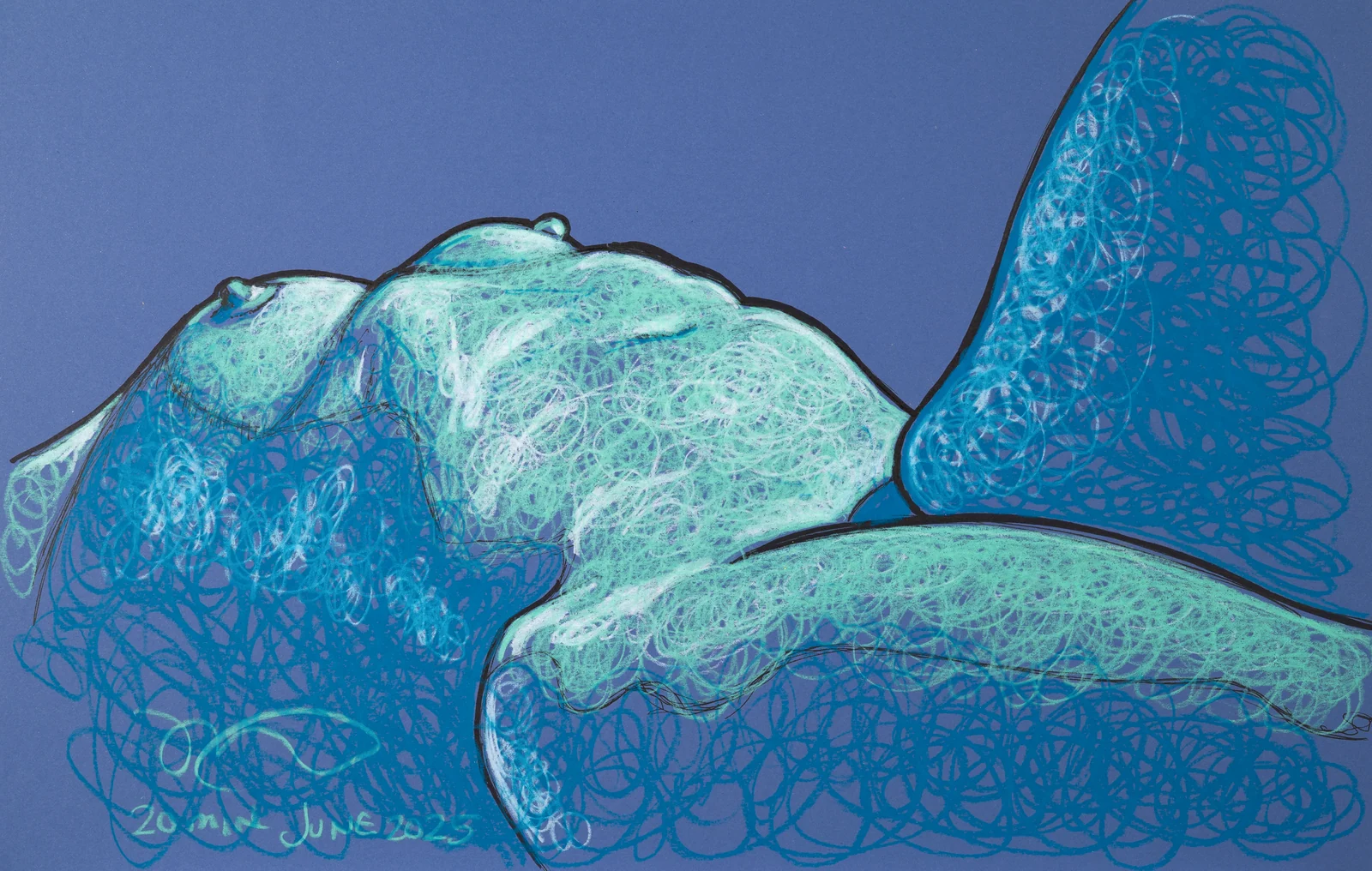 Lying-supine figure, side view by Riley Adamson