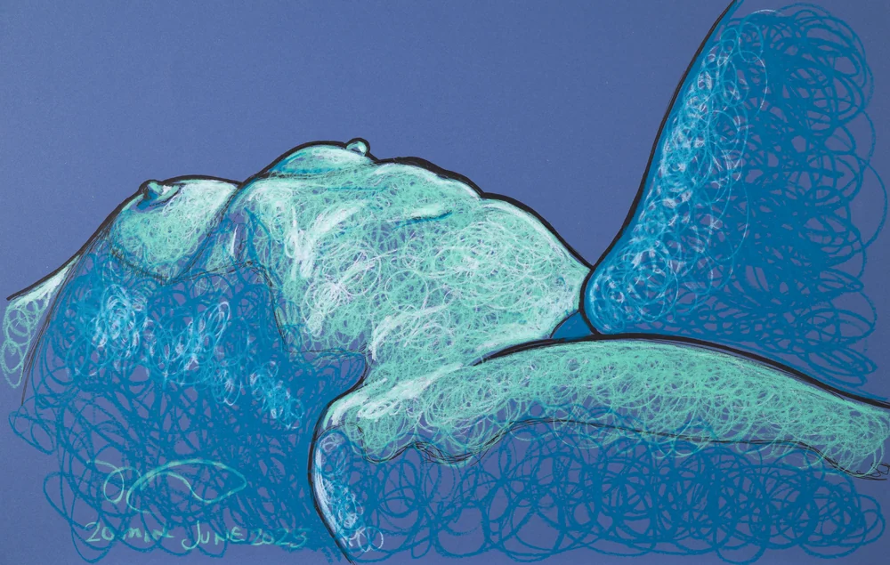 Lying-supine figure, side view by Riley Adamson