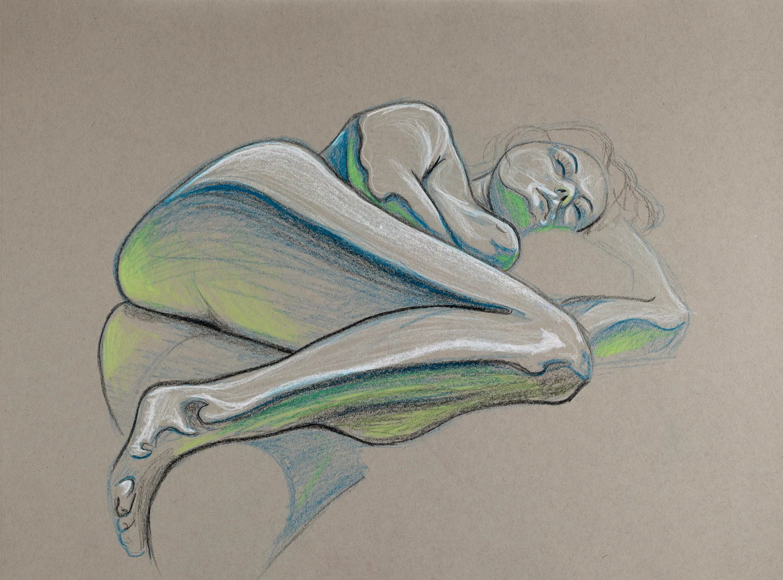 Lying-side figure, side view by Riley Adamson