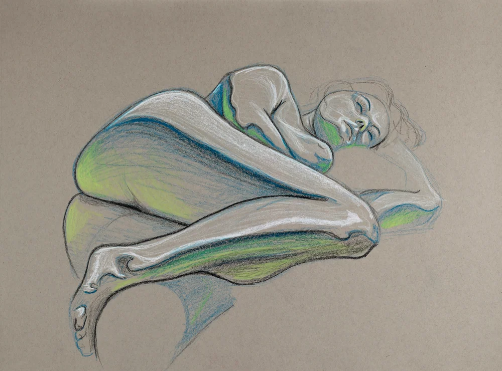 Lying-side figure, side view by Riley Adamson