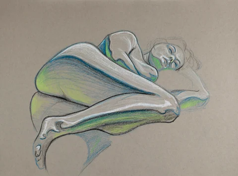 Lying-side figure, side view by Riley Adamson