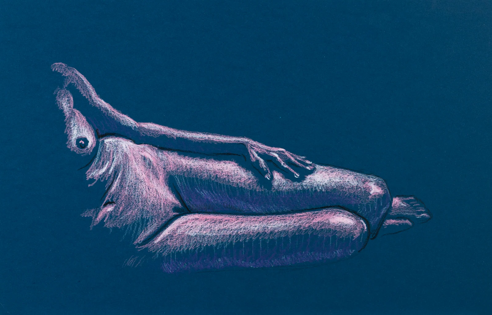 Seated figure, side view by Riley Adamson