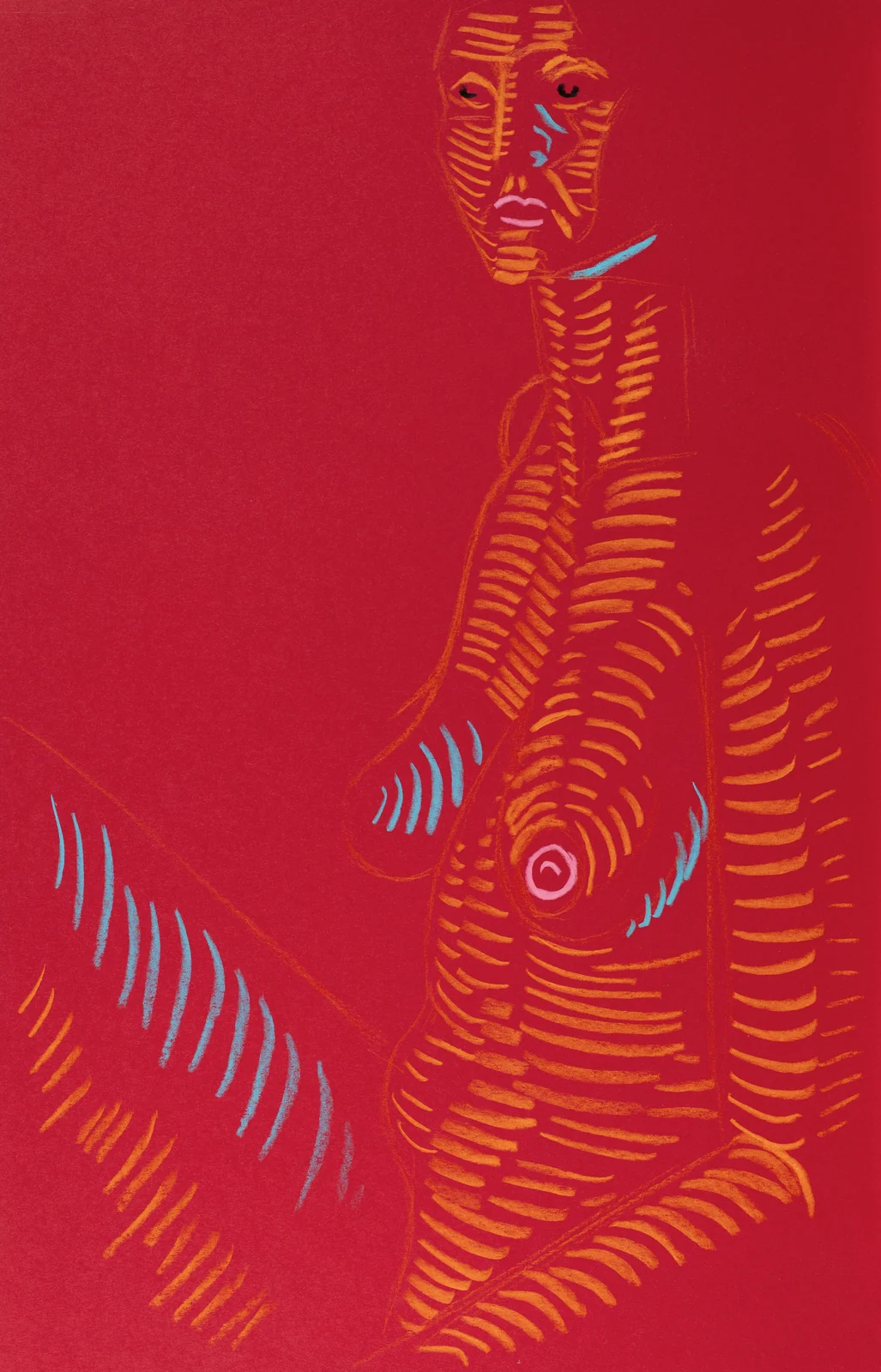 Seated figure, front view by Riley Adamson