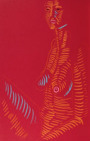 Seated figure, front view