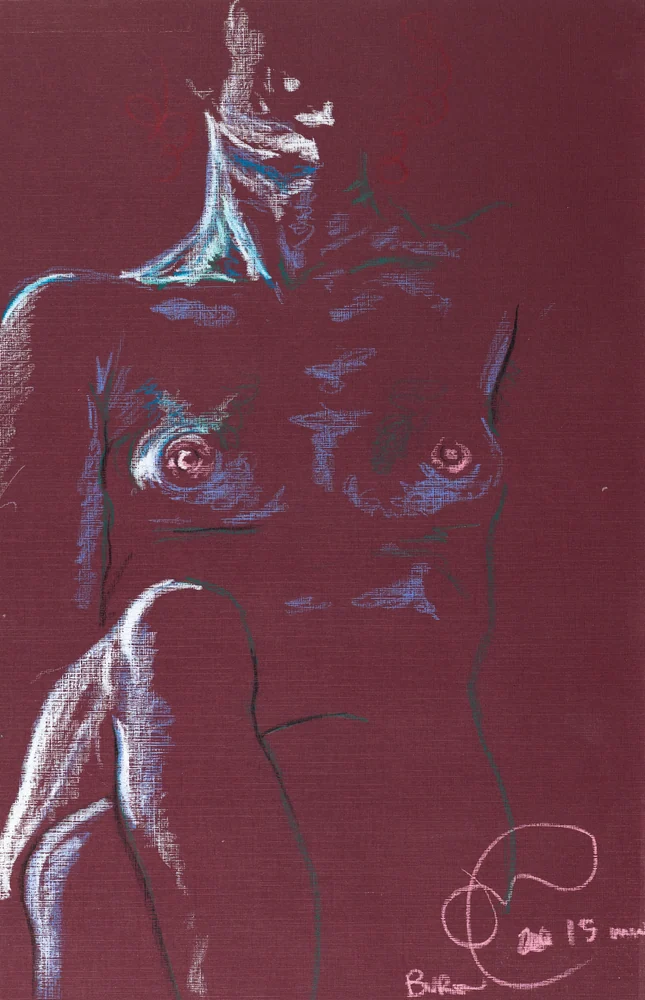 Figure drawing, front view by Riley Adamson