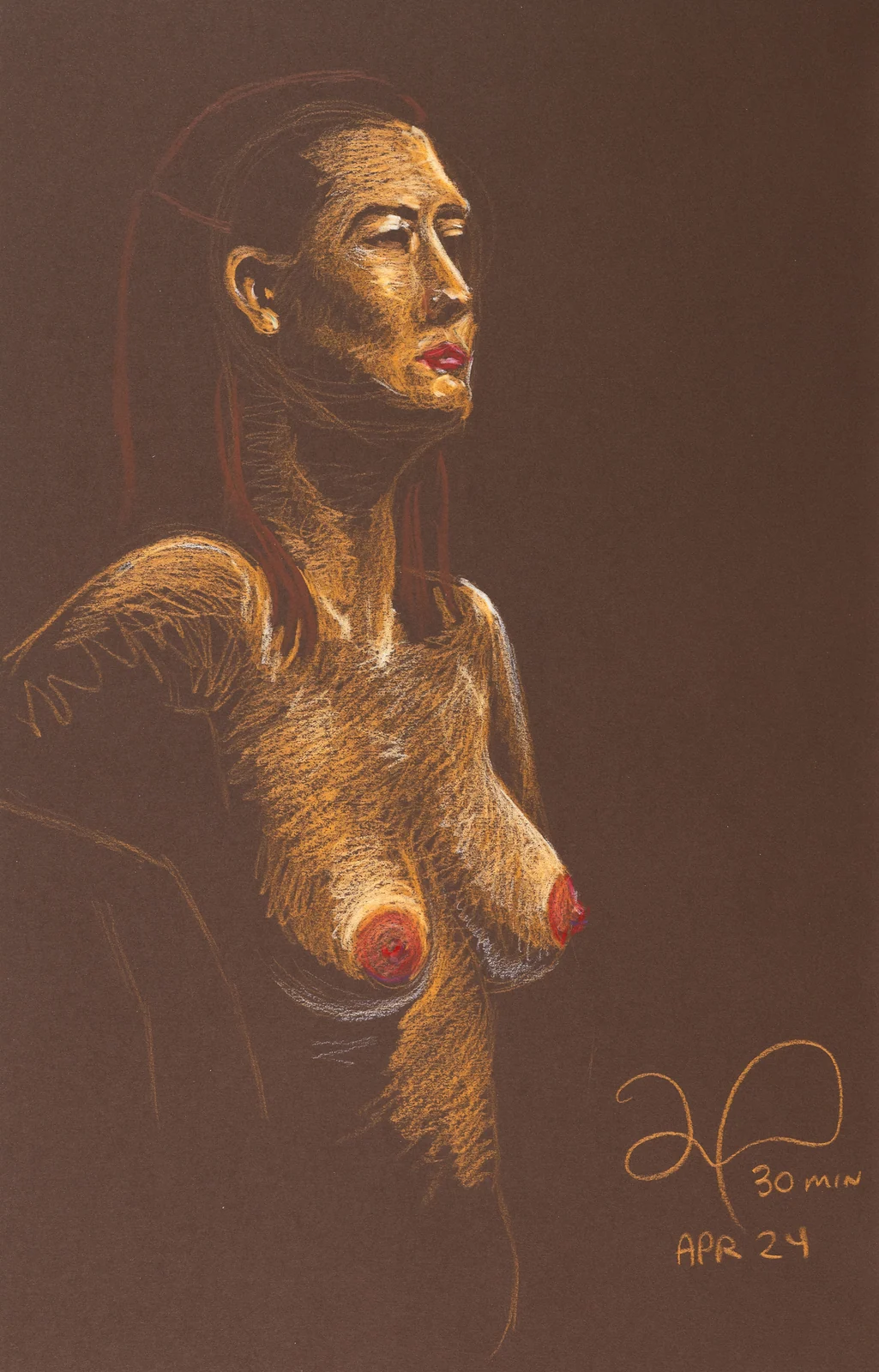 Figure drawing, front view by Riley Adamson