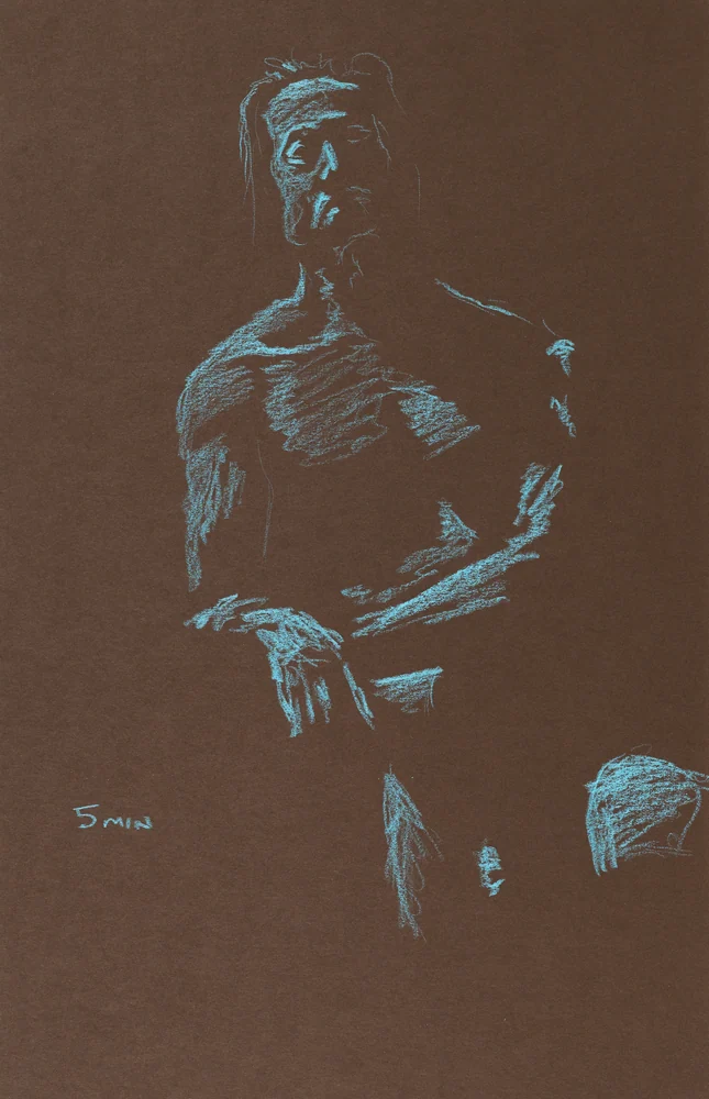 Seated figure, front view by Riley Adamson
