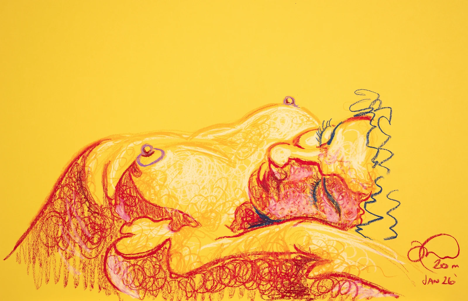 Lying-supine figure, from-above view by Riley Adamson