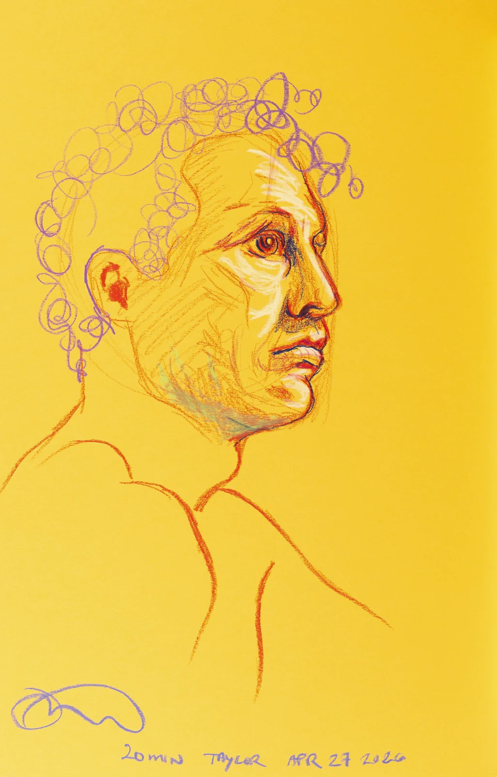 Seated figure, side view by Riley Adamson