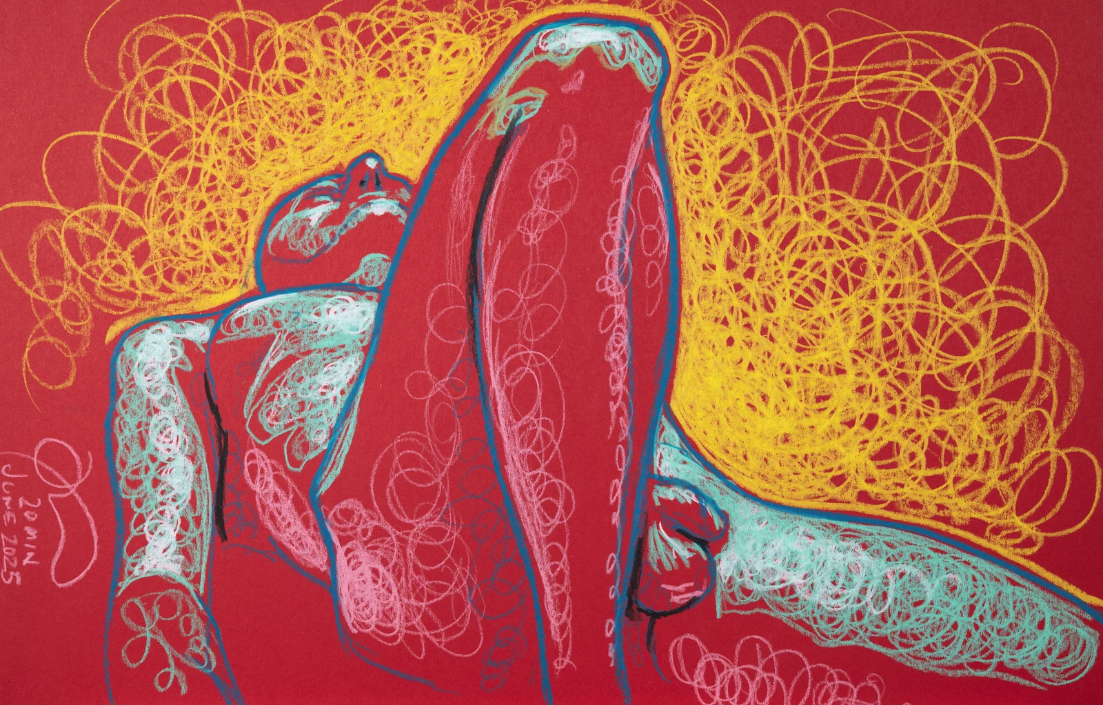 Lying-supine figure, from-below view by Riley Adamson