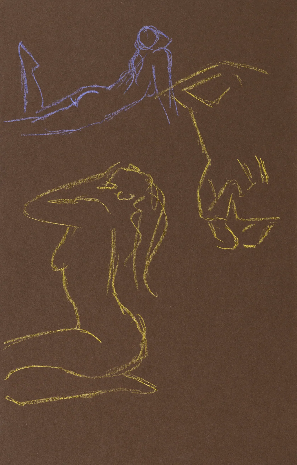 Gesture sheet, 3 poses by Riley Adamson