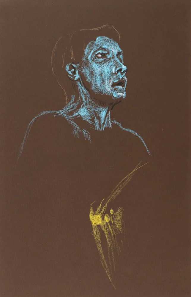 Seated figure, front view by Riley Adamson