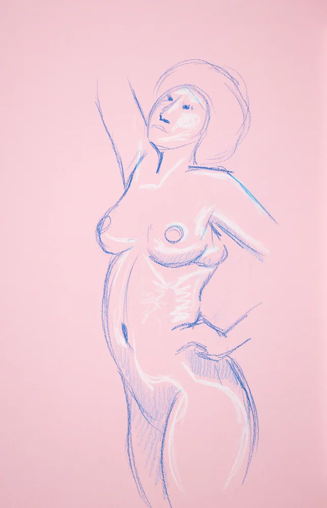 Figure drawing, front view by Riley Adamson