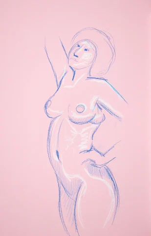 Figure drawing, front view by Riley Adamson