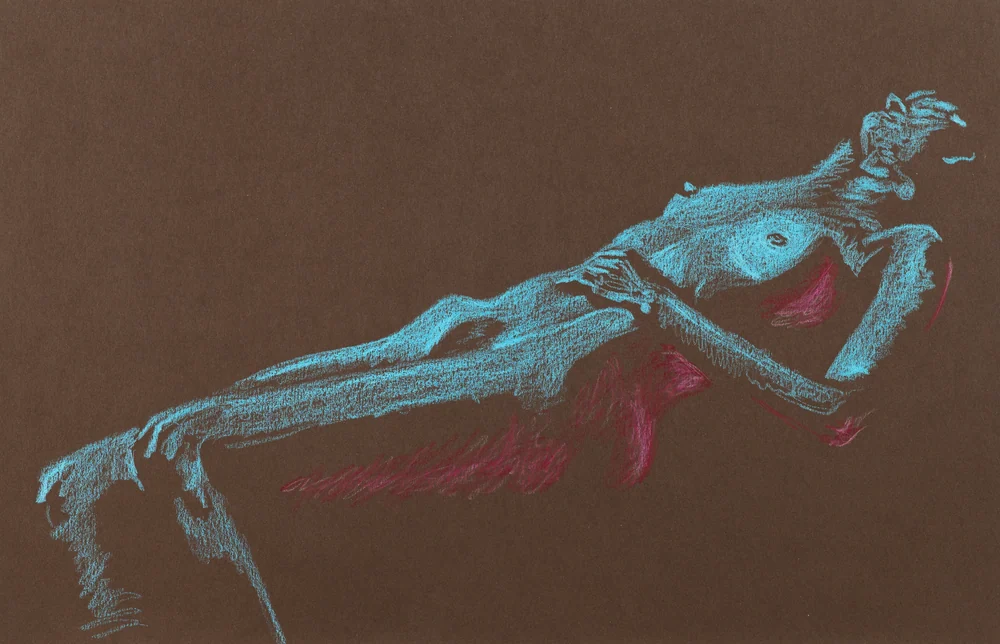 Lying-supine figure, side view by Riley Adamson