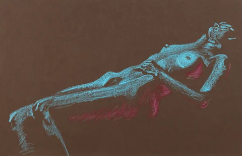 Lying-supine figure, side view by Riley Adamson