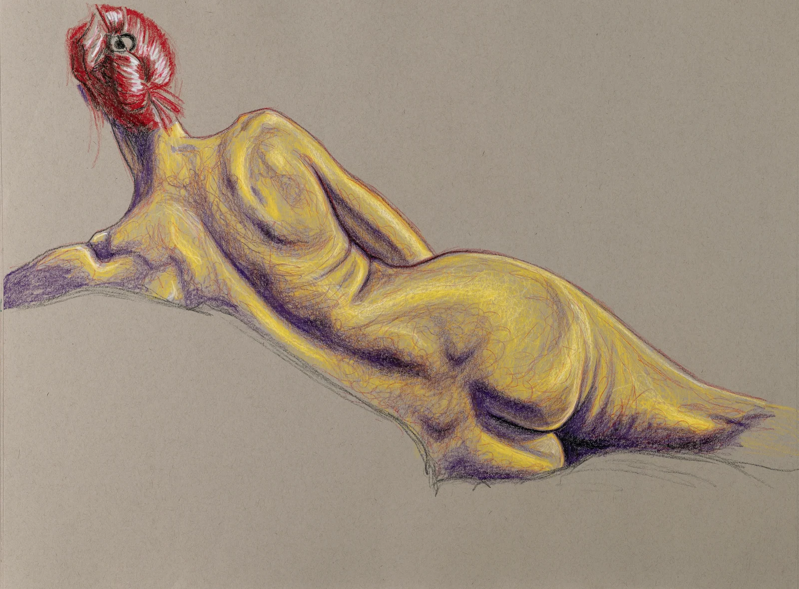 Lying-side figure, back view by Riley Adamson
