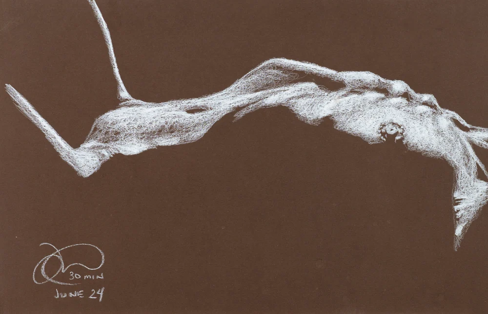 Lying-supine figure, side view by Riley Adamson
