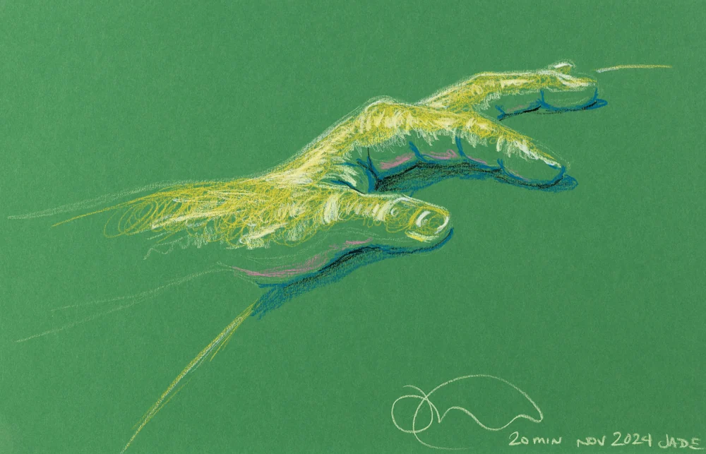 Figure drawing, side view by Riley Adamson