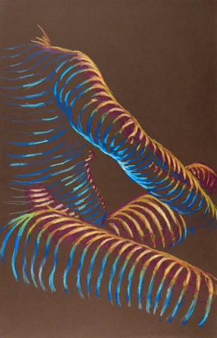 Seated figure, back view by Riley Adamson