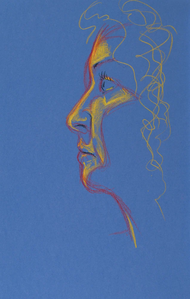 Figure drawing, side view by Riley Adamson