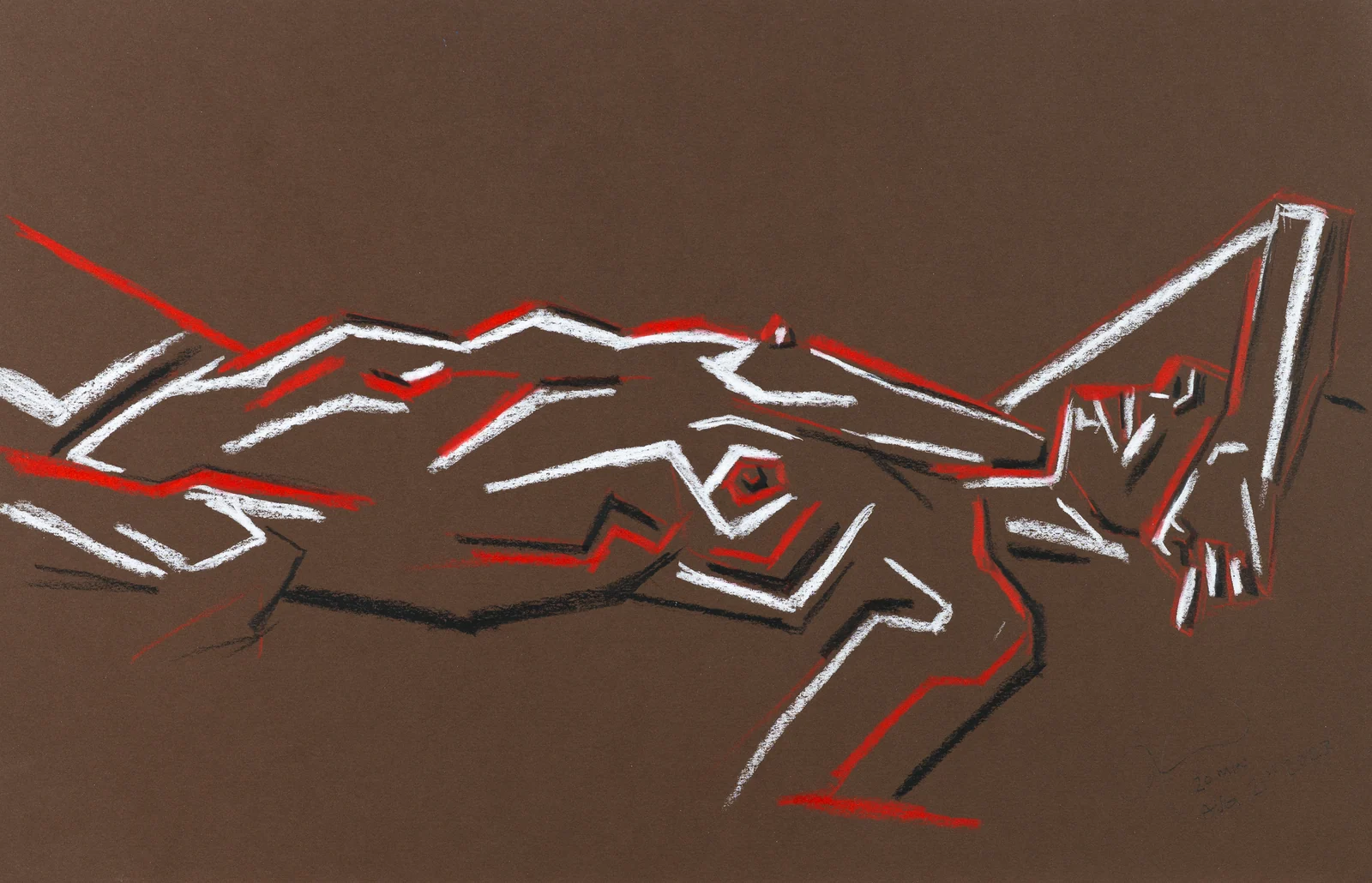 Lying-supine figure, side view by Riley Adamson