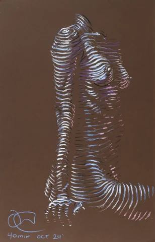 Seated figure, front view