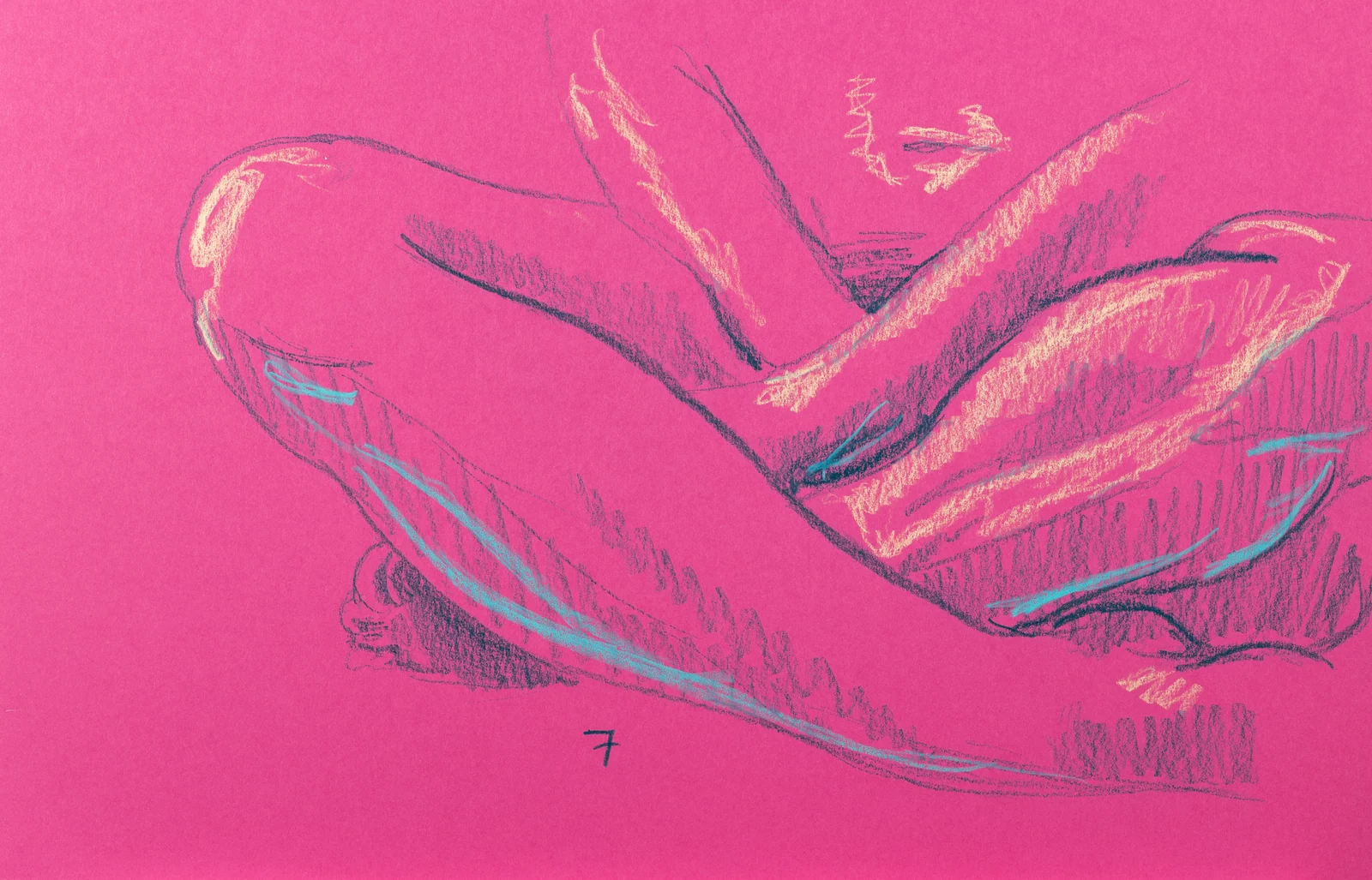 Seated figure, front view by Riley Adamson