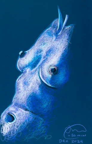 Seated figure, side view by Riley Adamson