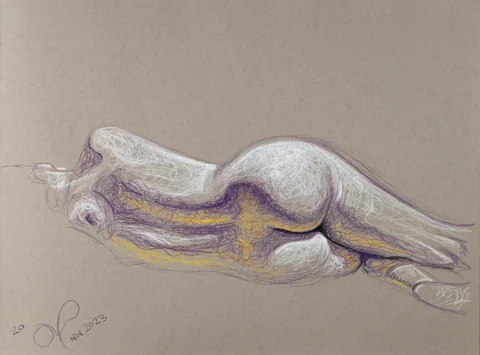 Lying-side figure, side view by Riley Adamson