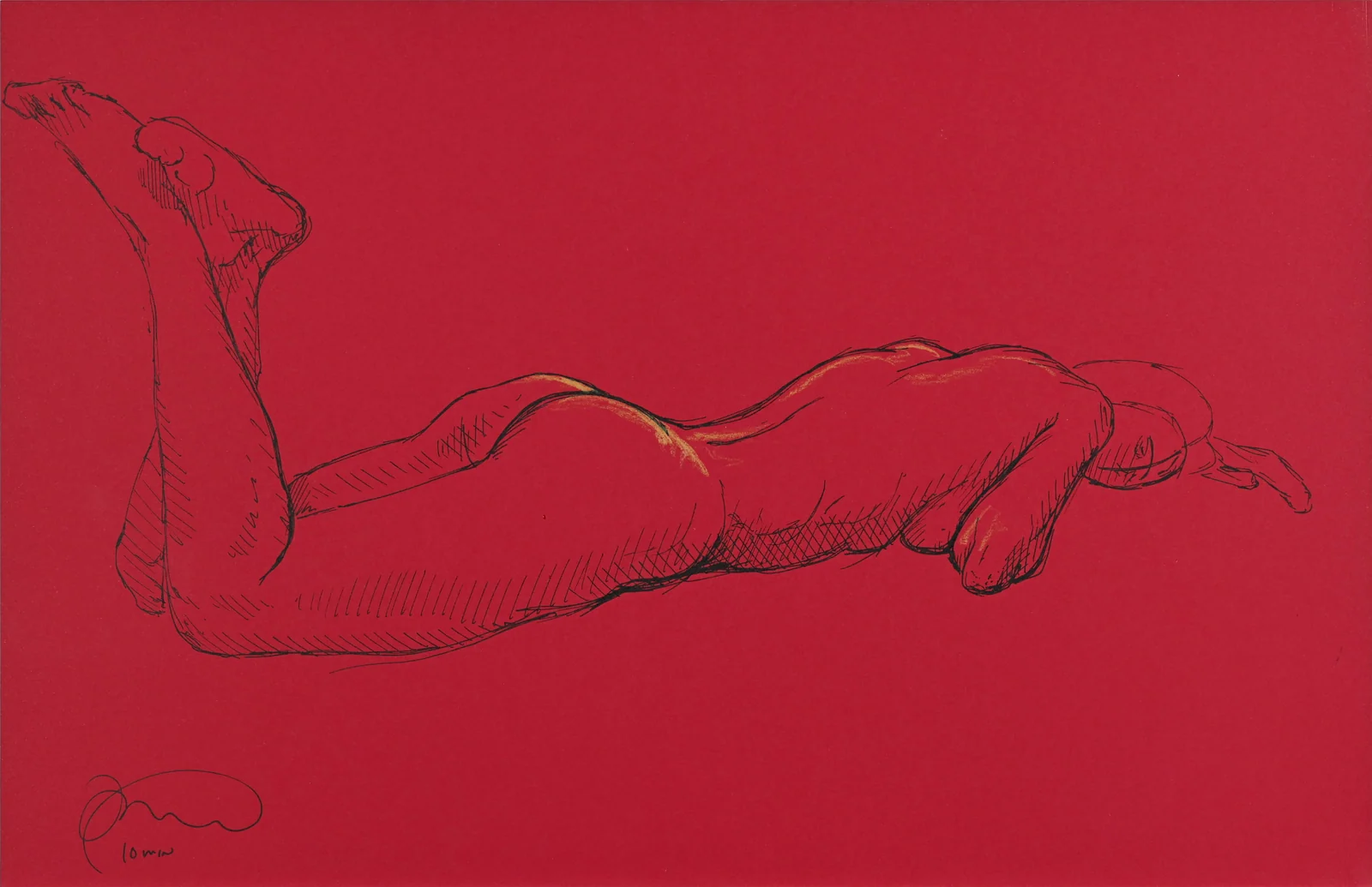 Lying-prone figure, back view by Riley Adamson