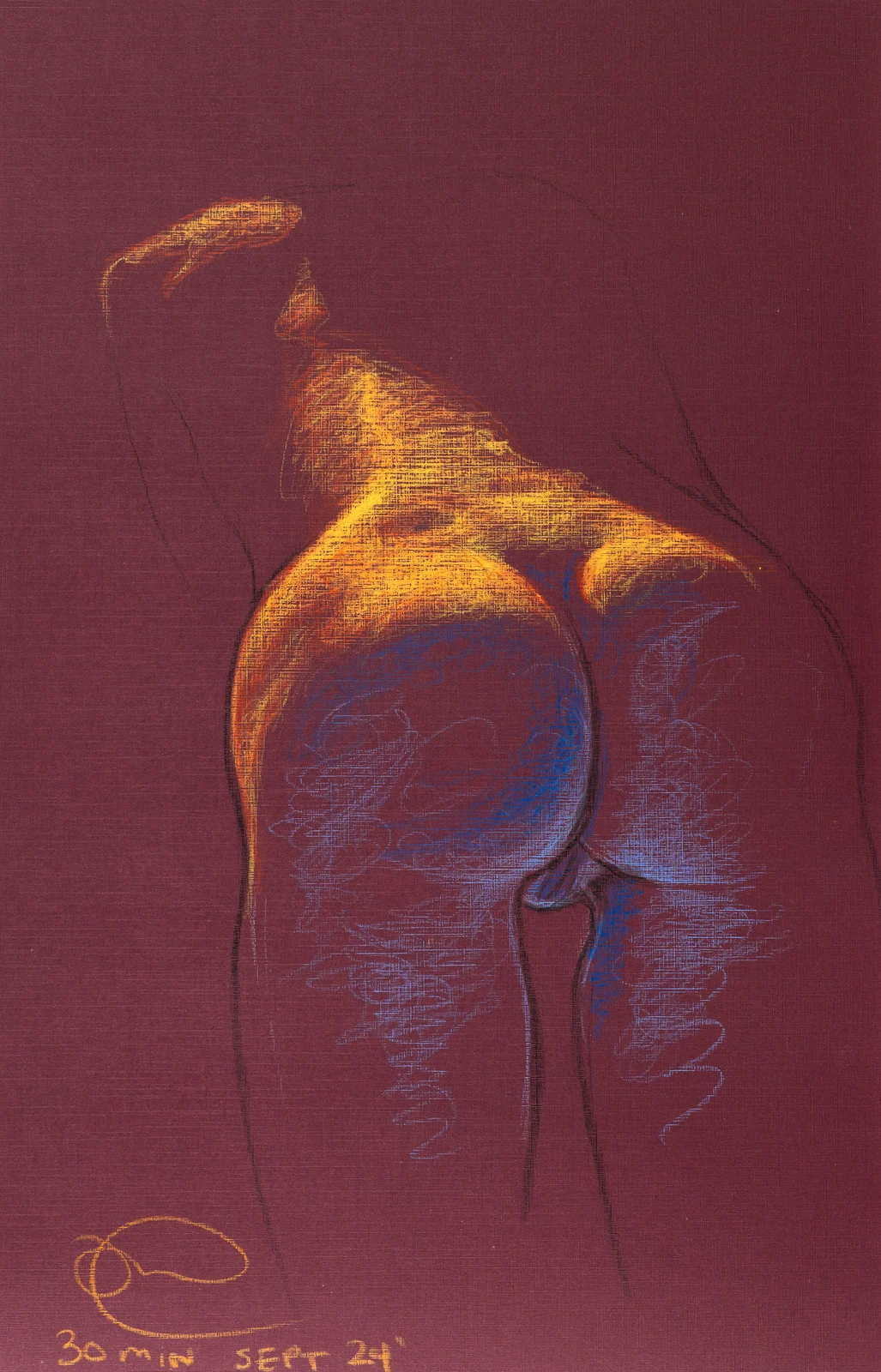 Standing figure, back view by Riley Adamson